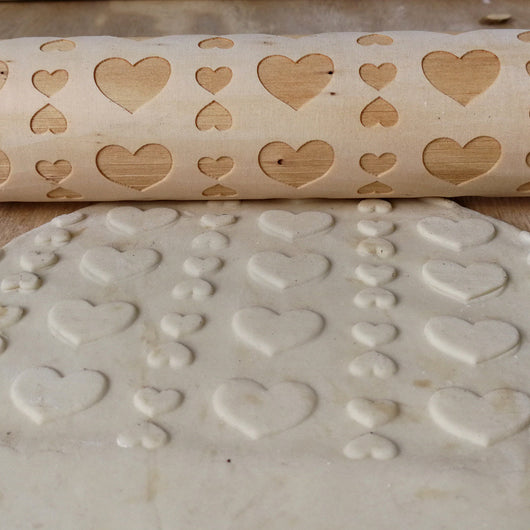Rodillo de Amasar de Madera con Grabado Láser Patrón de Amor - Image 12
