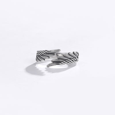 Anillo de Plata 999 Alas de Ángel - Juego de Parejas en Plata Esterlina - Image 4