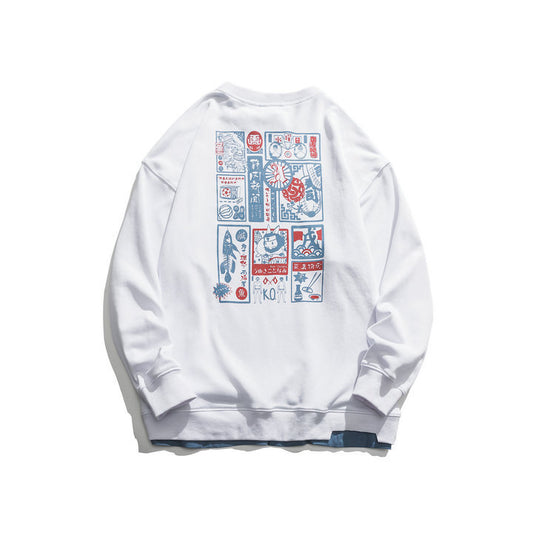 Sudadera Estampada Japonesa con Letras para Hombre - Image 2