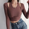 Camiseta Básica Manga Larga para Mujer - Ajuste Perfecto