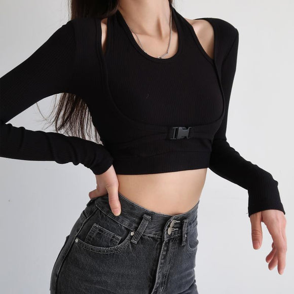 Camiseta Básica Manga Larga para Mujer - Ajuste Perfecto