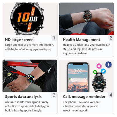 Reloj Inteligente Multifuncional con Llamadas Bluetooth, Monitor de Presión y Podómetro - Image 4