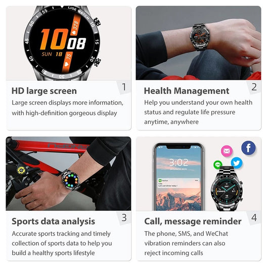 Reloj Inteligente Multifuncional con Llamadas Bluetooth, Monitor de Presión y Podómetro - Image 4