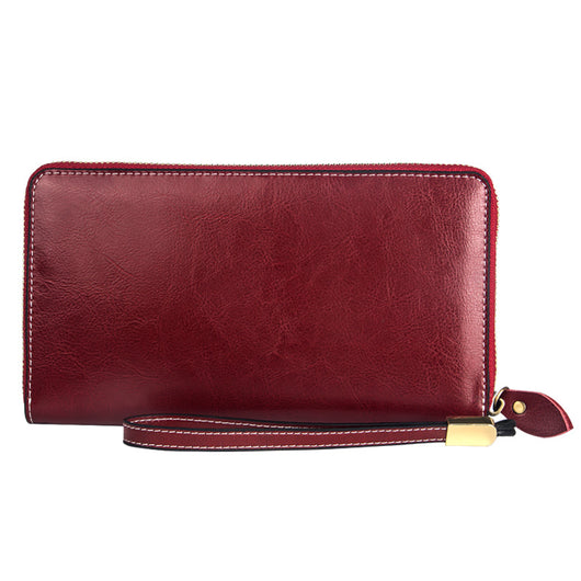 Cartera Larga Retro con Cierre de Cremallera para Mujer - Image 8
