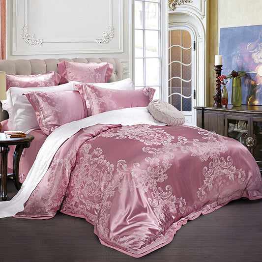 Juego de 4 Piezas de Ropa de Cama Estilo Europeo Lujo Contemporáneo