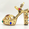 Sandalias de Tacón Dorado Espejo