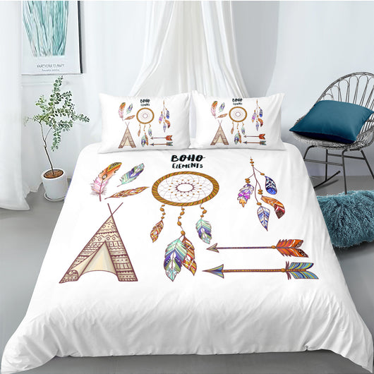 Juego de Cama Atrapasueños Estampado Digital - Set de 3 Piezas - Image 6