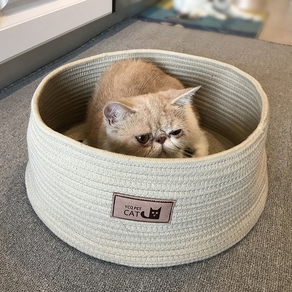 Cama Redonda Acogedora para Gatos y Perros Pequeños