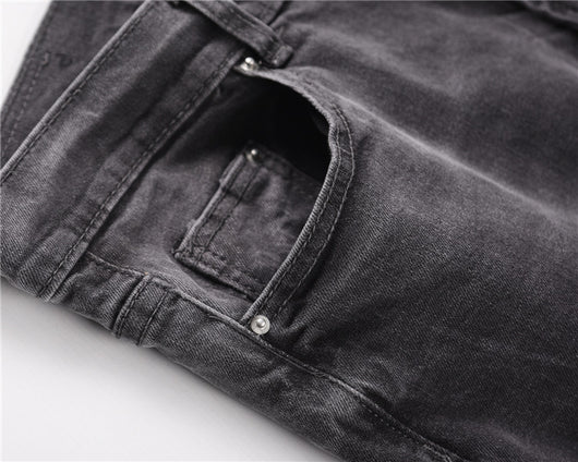 Jeans Retro de Cintura Alta para Hombre con Corte Ajustado - Image 12