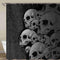 Cortina de Baño Impermeable con Patrón de Calaveras - Decoración Halloween