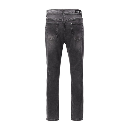 Jeans Retro de Cintura Alta para Hombre con Corte Ajustado - Image 2
