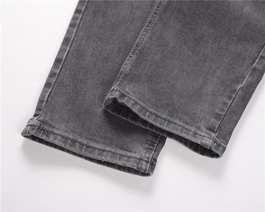 Jeans Retro de Cintura Alta para Hombre con Corte Ajustado - Image 6