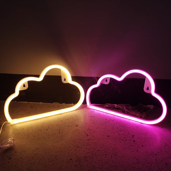 Luz Nube Neón LED - Decoración Mural Colgante