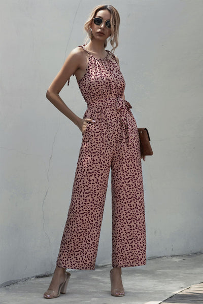 Jumpsuit Casual de Piernas Anchas con Tirantes Ajustables - Image 10