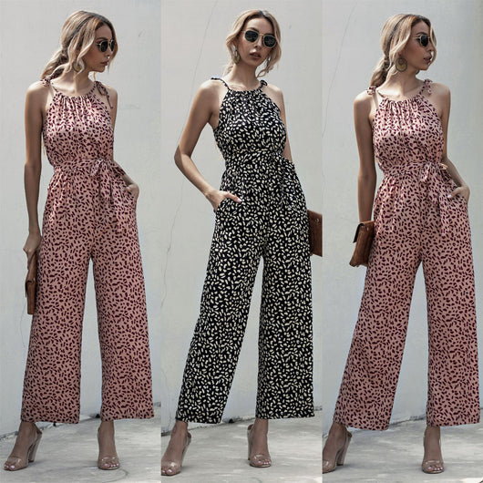 Jumpsuit Casual de Piernas Anchas con Tirantes Ajustables - Image 11