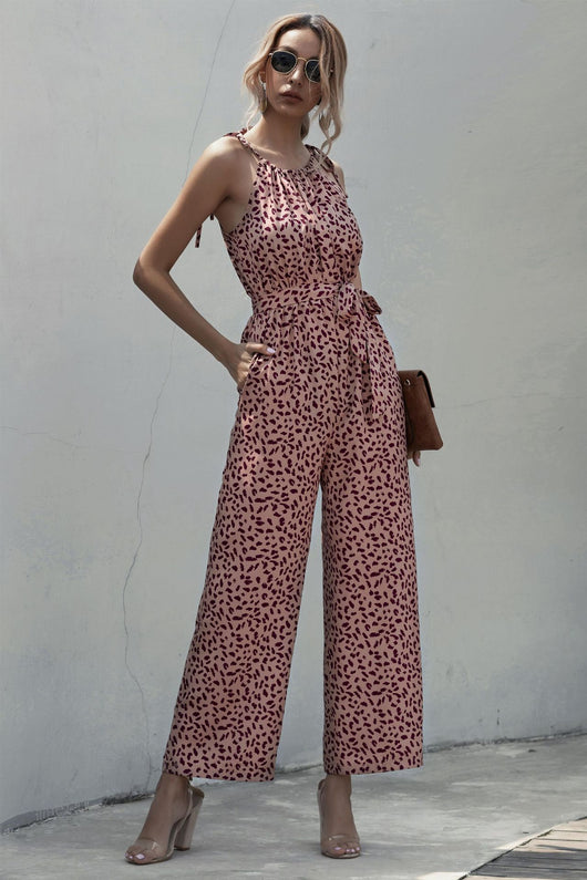 Jumpsuit Casual de Piernas Anchas con Tirantes Ajustables - Image 3