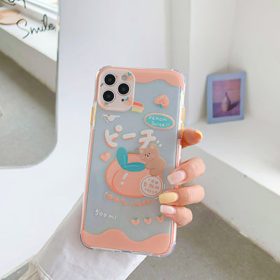 Funda de Silicona Protectora Compatible con Apple Diseño Oso Frutal - Image 5
