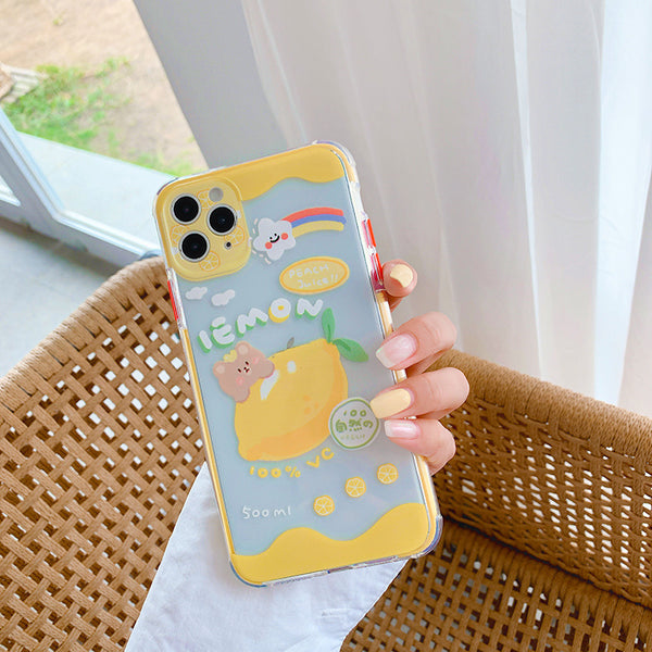 Funda de Silicona Protectora Compatible con Apple Diseño Oso Frutal - Image 3