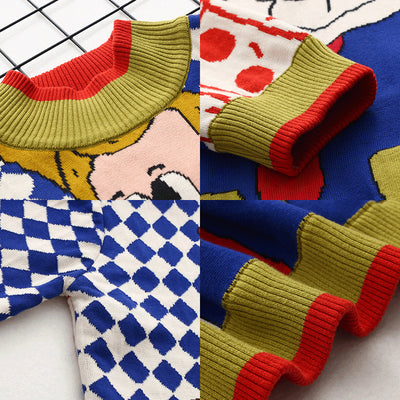 Suéter Jacquard Grueso Reversible de Inspiración Infantil - Image 8