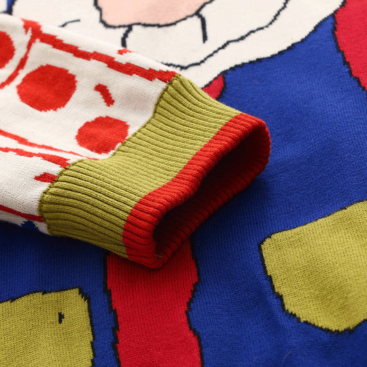 Suéter Jacquard Grueso Reversible de Inspiración Infantil - Image 7