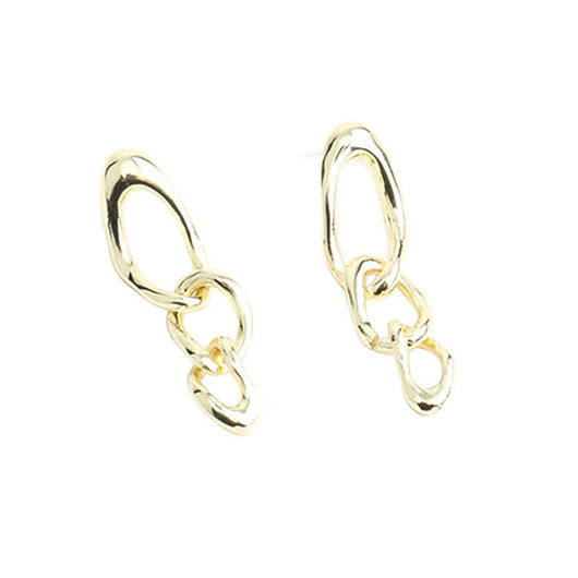 Aretes de Metal Brillante con Diseño Europeo y Americano - Image 2