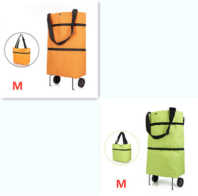 Carrito de Compras Plegable con Ruedas y Bolsas Reutilizables - Image 4