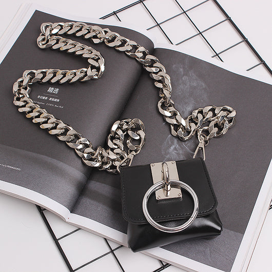 Bolsa Mensajera Convertible con Cadena Gruesa y Monedero Integrado - Image 22