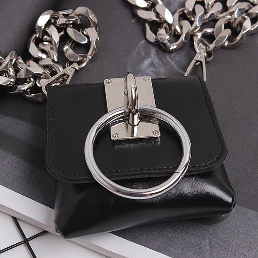 Bolsa Mensajera Convertible con Cadena Gruesa y Monedero Integrado - Image 26