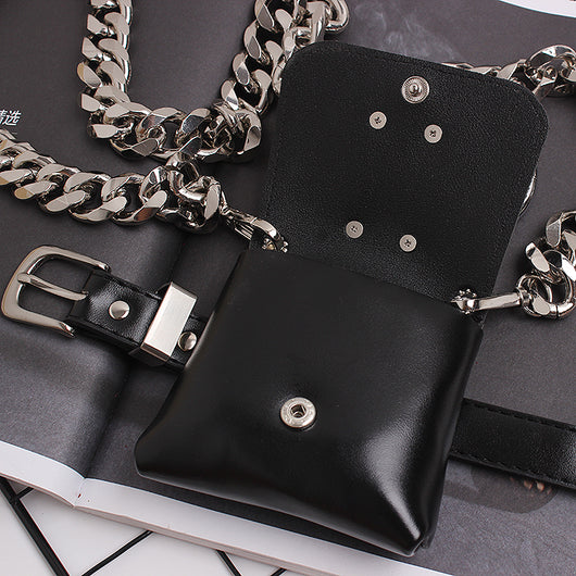 Bolsa Mensajera Convertible con Cadena Gruesa y Monedero Integrado - Image 6