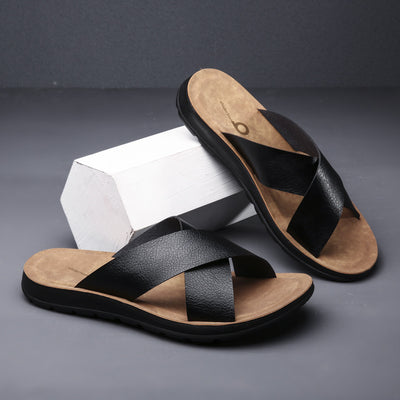 Pantuflas Hombre Cuero Suave Suela Flexible Zapatos Playa Casual - Image 5
