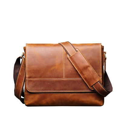 Bolsa de Hombro Vintage Desgastada para Hombre - Image 7