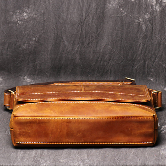 Bolsa de Hombro Vintage Desgastada para Hombre