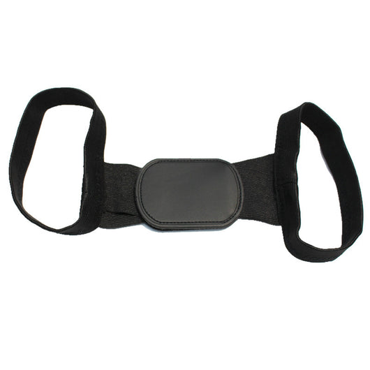 White posture correction belt with adjustable shoulder straps and a central rectangular pad for back support. - Image 15