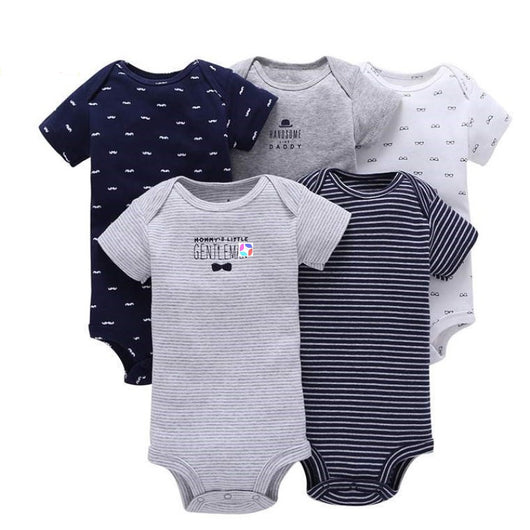 Pack de 5 Monos de Algodón para Bebé - Ropa de Verano Cómoda y Fresca - Image 8