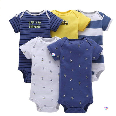Pack de 5 Monos de Algodón para Bebé - Ropa de Verano Cómoda y Fresca