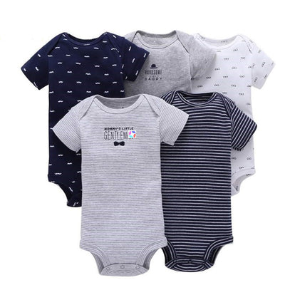 Pack de 5 Monos de Algodón para Bebé - Ropa de Verano Cómoda y Fresca - Image 3