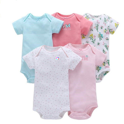 Pack de 5 Monos de Algodón para Bebé - Ropa de Verano Cómoda y Fresca - Image 5