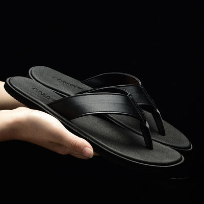Sandalias de Cuero Estilo Coreano Personalizables - Chanclas Casuales Cómodas