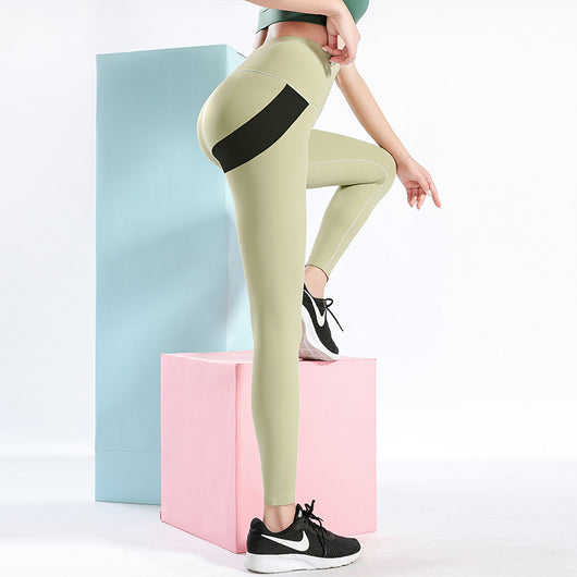 Leggings Yoga con Diseño de Corazón y Patchwork para Mujer