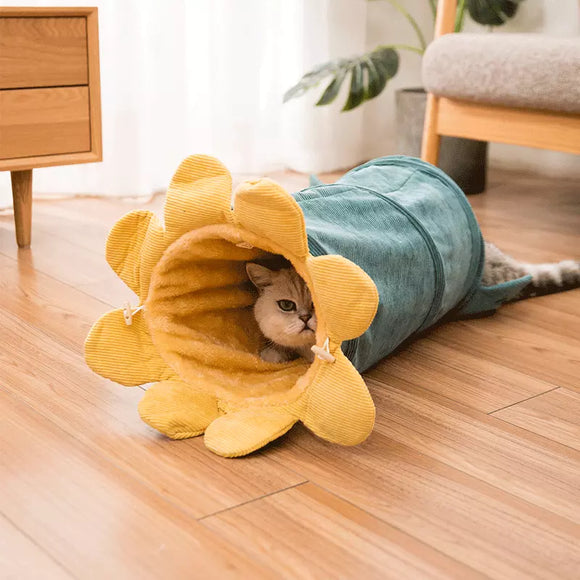 Túnel de Juego Interactivo para Mascotas - Juguete Divertido para Gatos, Perros y Conejos