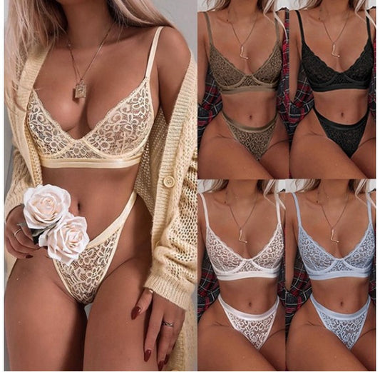 Tanga de Encaje Sensual de Tres Puntos - Lencería Sexy Premium