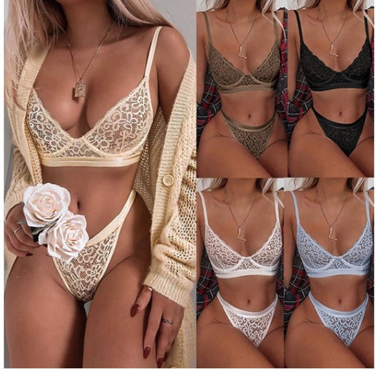 Tanga de Encaje Sensual de Tres Puntos - Lencería Sexy Premium