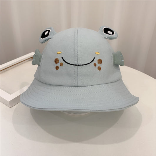 Sombrero Infantil con Diseño de Gatito y Rana - Protección Solar para Bebés - Image 5