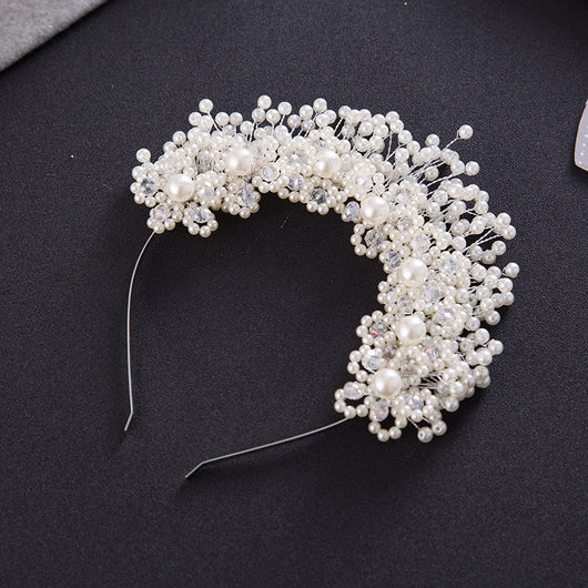 Accesorios para el Cabello de Novia Coreanos, Diademas de Perlas, Flores para Bodas