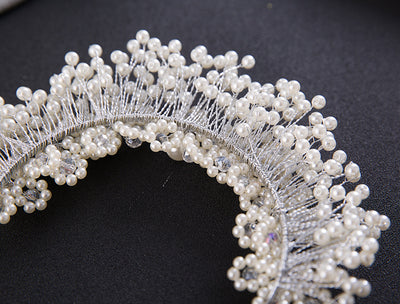 Accesorios para el Cabello de Novia Coreanos, Diademas de Perlas, Flores para Bodas - Image 2