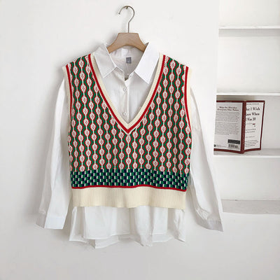 Chaleco Suelto Coreano sin Mangas Cuello en V para Mujer - Tendencia Actual - Image 8