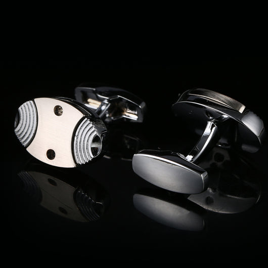 Gemelos Forma Pez Revolución Industrial - Elegancia Ejecutiva para Hombres - Image 7