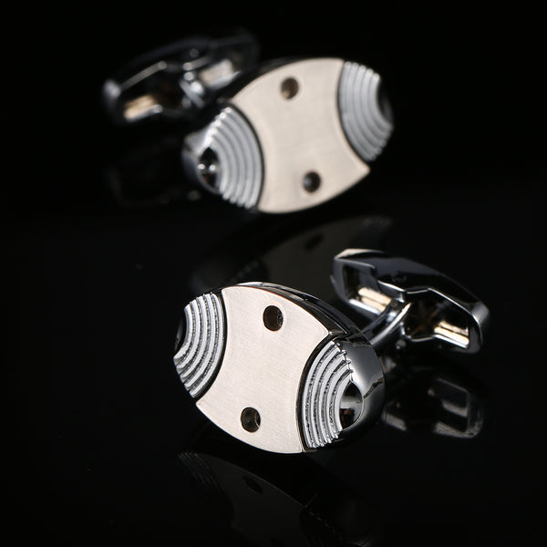 Gemelos Forma Pez Revolución Industrial - Elegancia Ejecutiva para Hombres