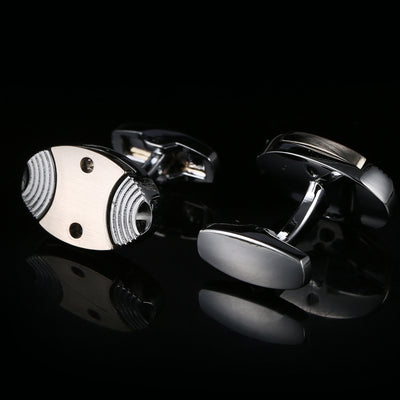 Gemelos Forma Pez Revolución Industrial - Elegancia Ejecutiva para Hombres - Image 3
