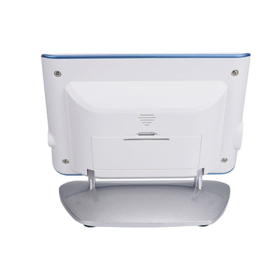 White electronic apex locator with a screen, power adapter, white cables, and various metal and black probes for endodontic root canal testing. - Image 9